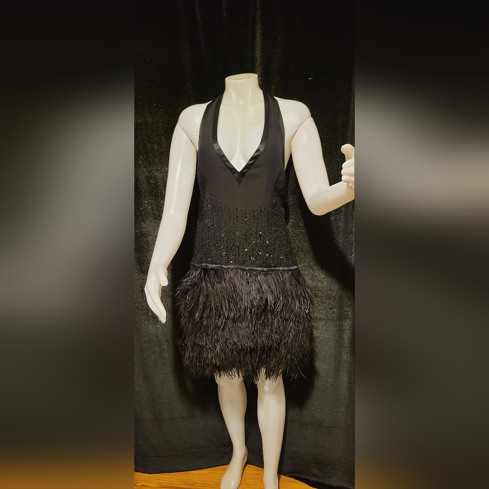 Bebe sequin feather party dress - Picture 5 of 14